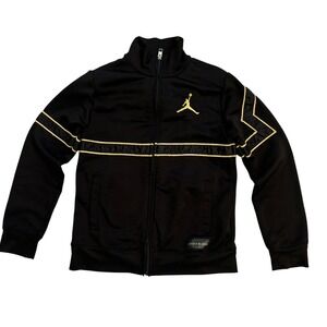 Jordan X Asahd‎ Track Jacket Black Gold Full Zip Kids Medium